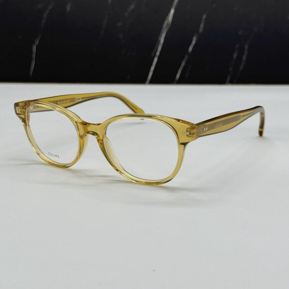 NEW CELINE CL50007I 039 GOLD ROUND UNISEX CELINE EYEGLASSES - Picture 6 of 10